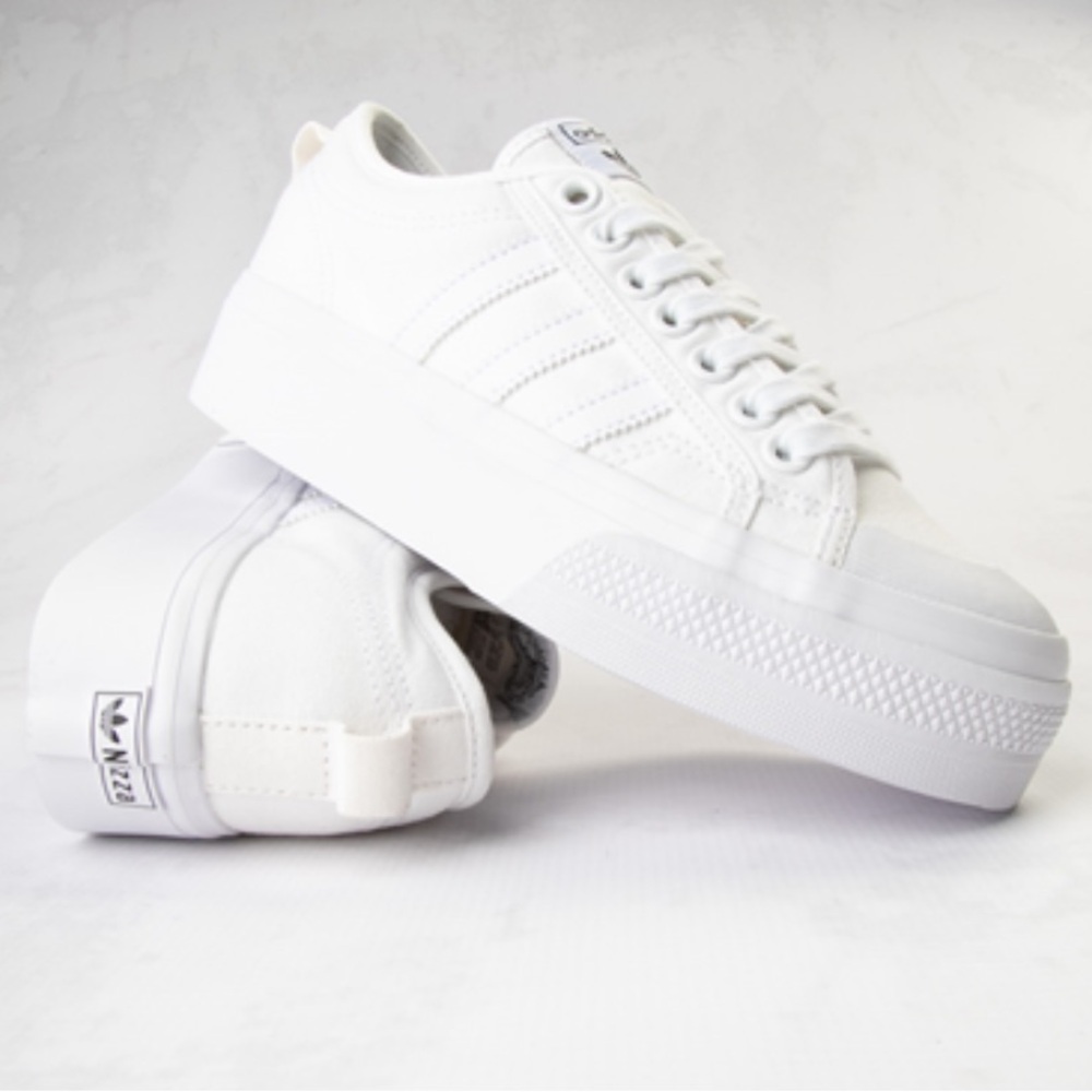 Womens Adidas Nizza Platform Athletic Shoe - White